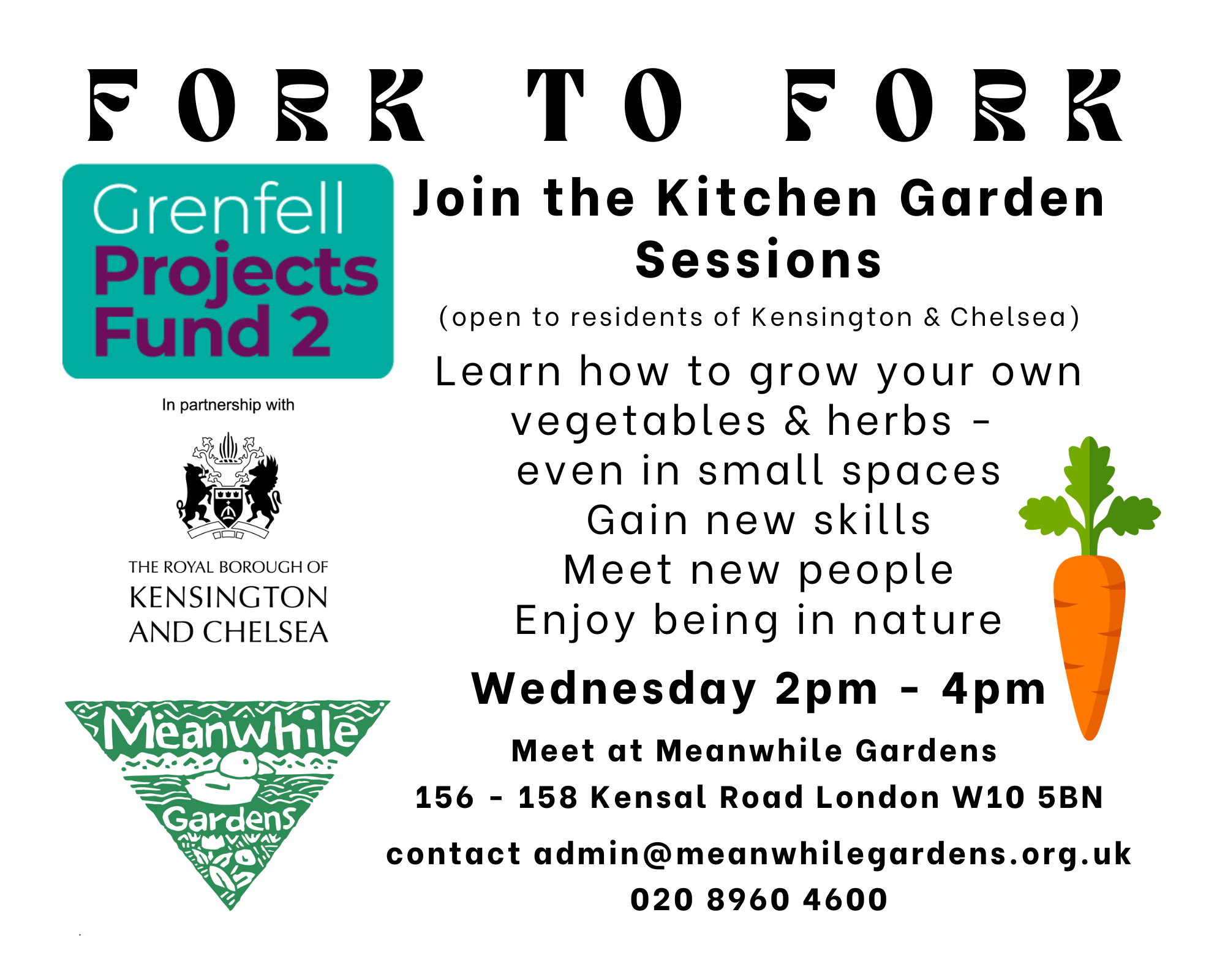 Fork to Fork gardening sessions at Meanwhile