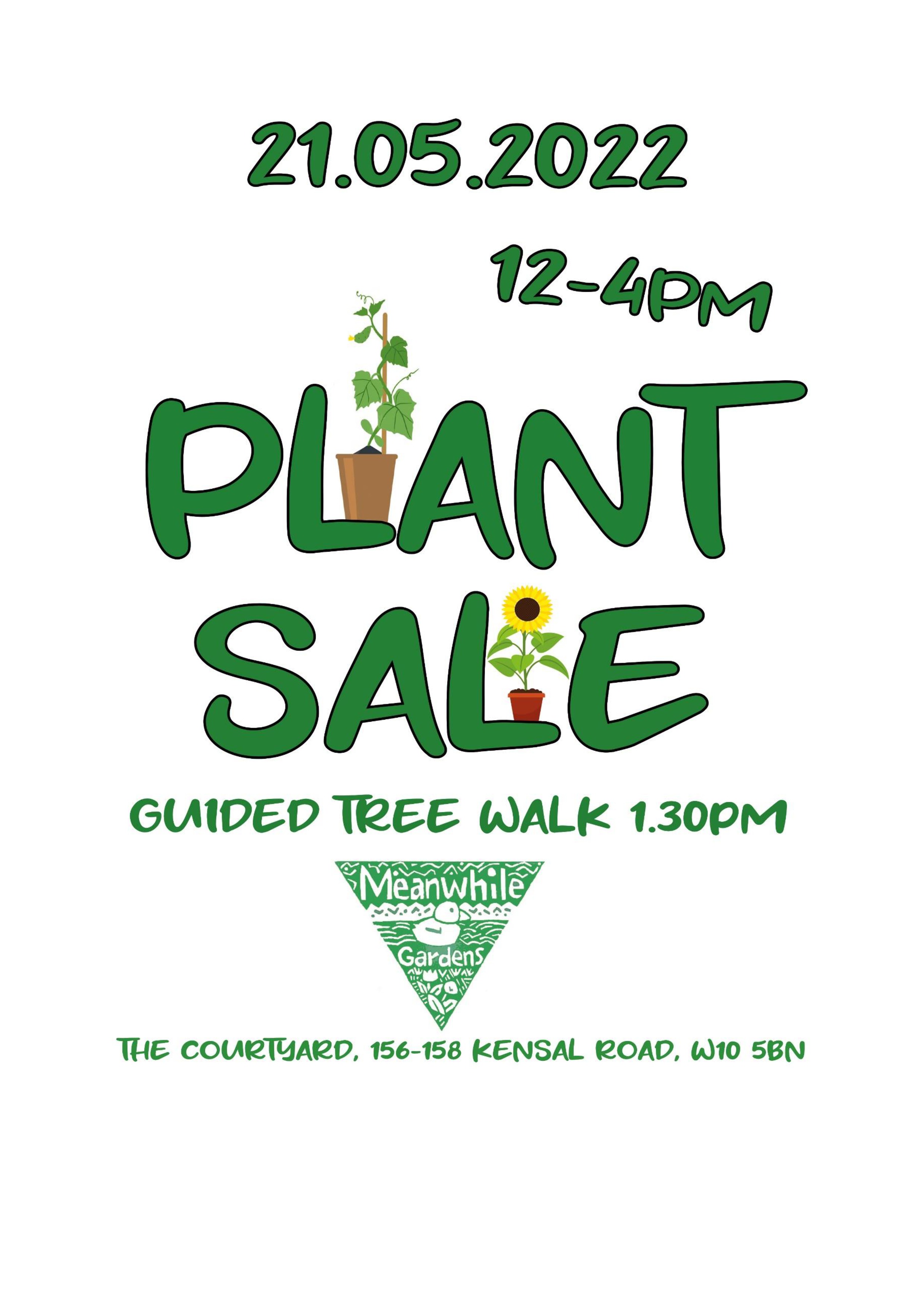 Plant Sale and Guided Tree Walk 21st May!
